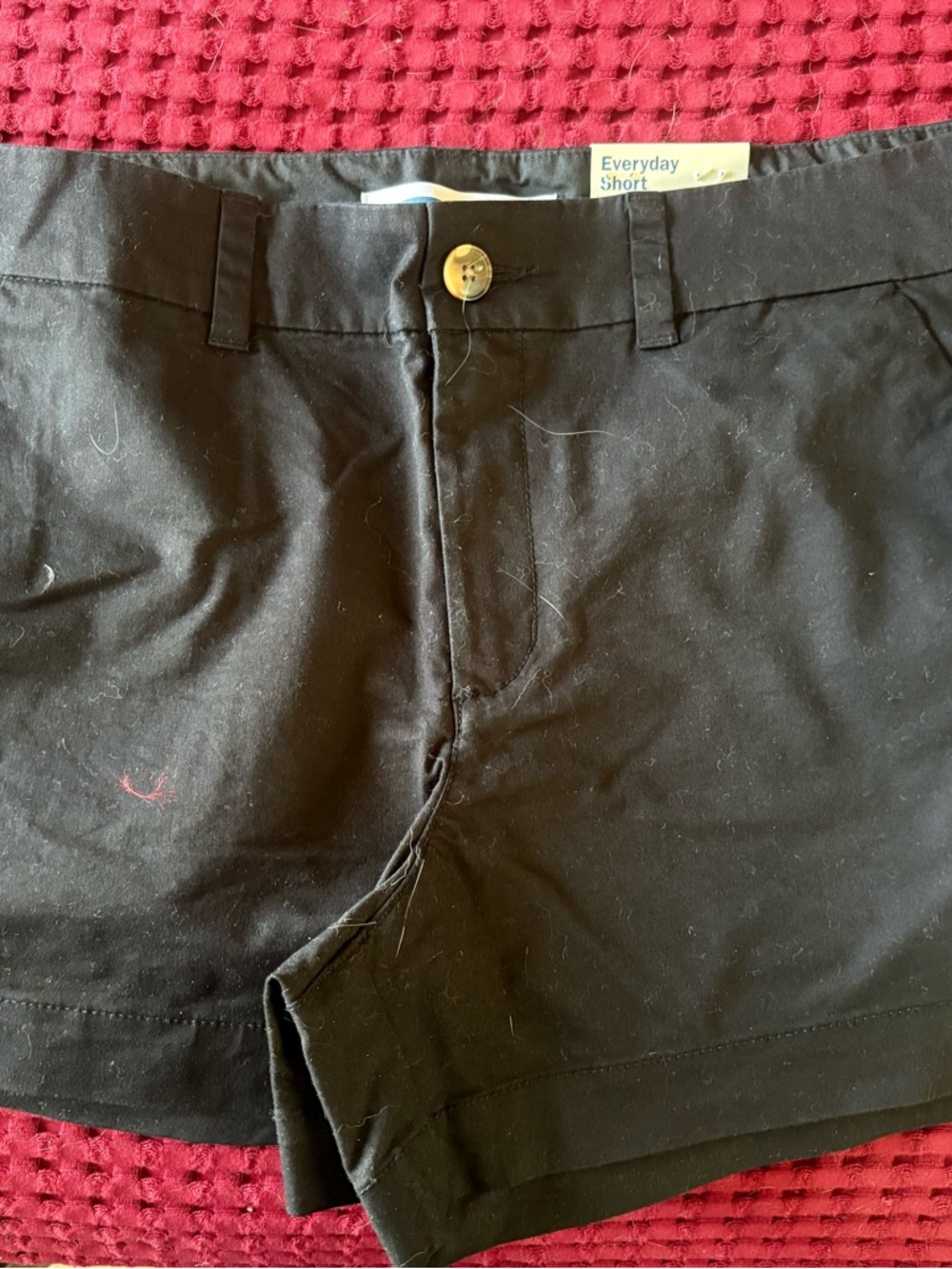Old Navy Black Women's Flat Front Everyday Shorts